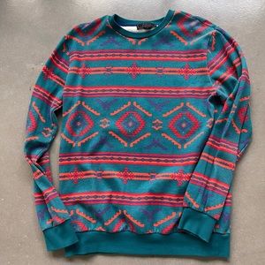Aztec design Crewneck sweater